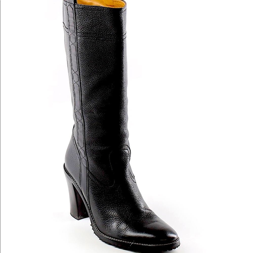 Cole Haan black leather knee-high boots